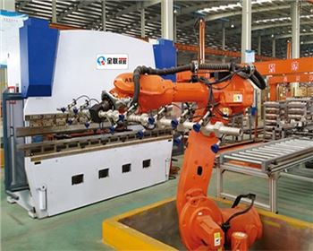 數(shù)控折彎機自(zi)動上下料機(ji)器人自動化(huà)生産線